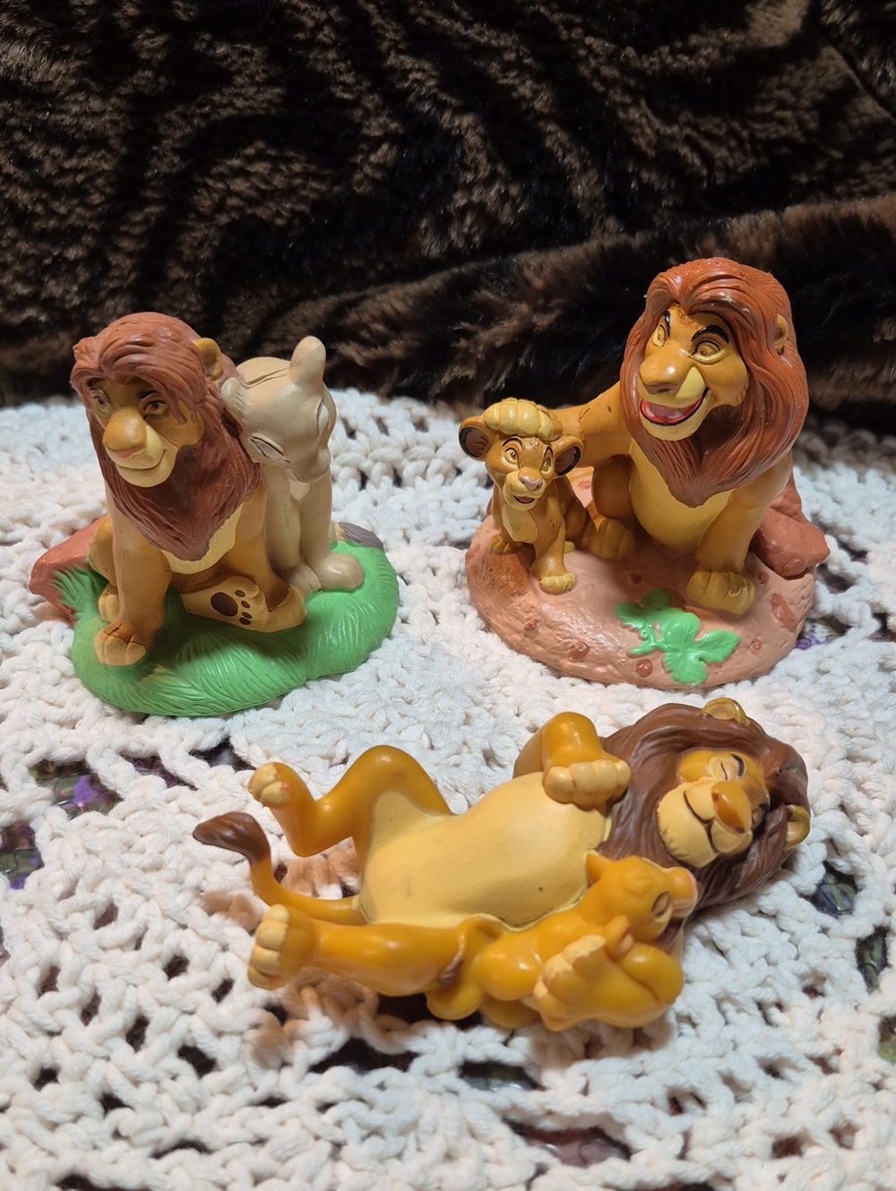 Vintage Disney Store Li'l Classics PVC Figurines •x2 Mufasa/Simba • Simba/Nala